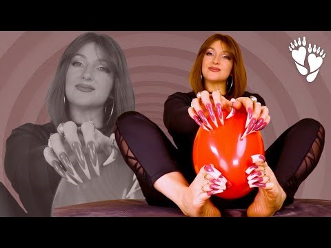 DEMO Balloon Scratching ASMR | Stiletto Nails on Hands & Square Nails on Feet