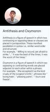 Antithesis and Oxymoron. Figures of Speech #baenglishliterature #maenglish #cbseclass10 #cbseclass12