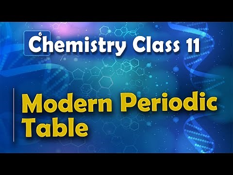 Modern Periodic Table - Periodic table - Chemistry Class 11