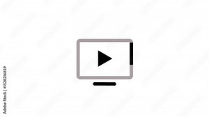 Video player loading bar animation. play pause icon. social media timeline bar on dark screen, video scroll bar animation. video player timeline interface video player loading icon.