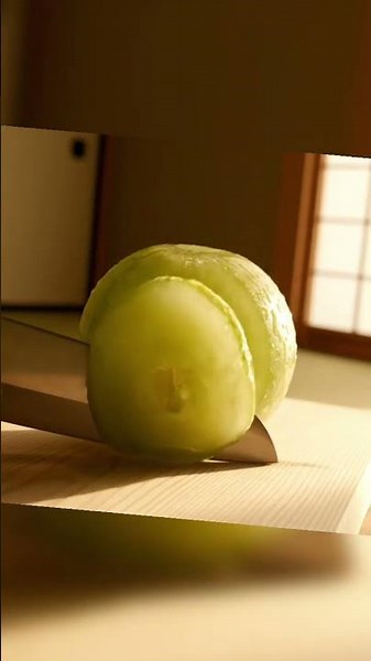 ASMR Slicing a Giant Melon 🍉🤤 #shorts #asmr #relaxing