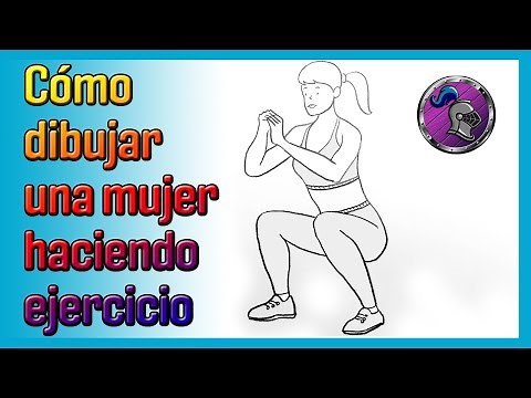 👩🏼Cómo dibujar a UNA MUJER FITNESS HACIENDO EJERCICIO🙆🏻‍♀️How to draw a FITNESS WOMAN EXERCISING✏️😏