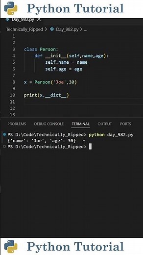View Class Attributes as a Dictionary | Python Tutorial