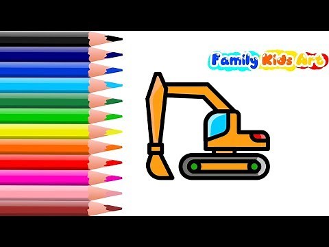 วาดรูประบายสีรถแม็คโคร | Drawing coloring makco