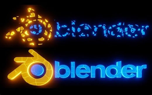 blender适用初学者的logo动画_Blender教程
