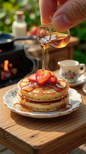 🥞 HOW TO MAKE PERFECT FLUFFY PANCAKES AT HOME | EASY BREAKFAST RECIPE | #SHORTS