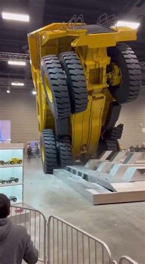 This Massive CAT Dump Truck Drops at Expo | Caught on Camera