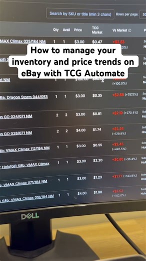 How to manage your inventory and price trends on eBay with TCG Automate