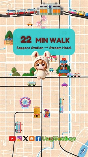 Stream Hotel Sapporo – Sapporo Station Route (Map)