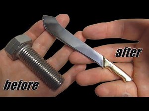 Making a Mini Machete from a Stainless Bolt