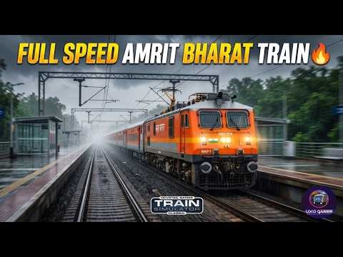 16330 Mangaluru Jn. – Nagercoil Amrit Bharat Express FULL SPEED RUN In Heavy Rain | P-3