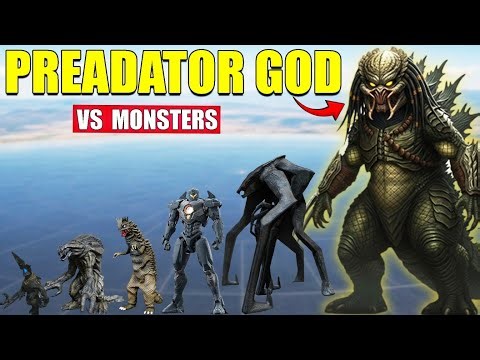 Preadator Godzilla vs Giant Monsters | 3D Monster Size Comparison 2026