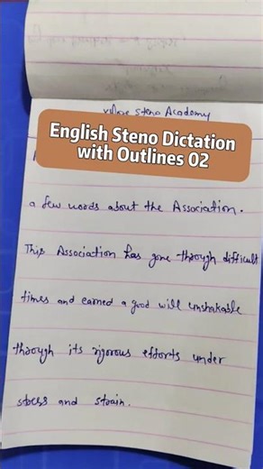 English Steno dictation with outlines-02||stenography dictation practice||#sscstenographer