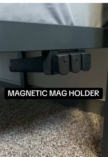 Magazines right where you need them. Mounts to metal surfaces.👆See how MagTEX’s magnetic mag holder keeps mags close — tap the orange shopping cart above #handgun #magazine #storage #guntok #fyp