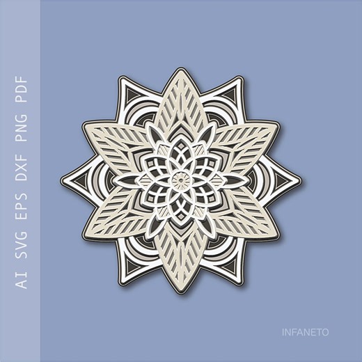 3D Snowflake SVG: Multilayer Laser Cut File (digital Download) - Etsy Israel