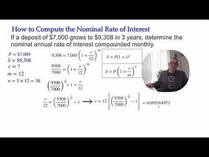 Finding the Nominal Rate of Interest