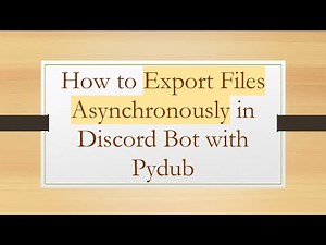 How to Export Files Asynchronously in Discord Bot with Pydub