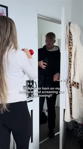 Pranking My Partner in the Snow