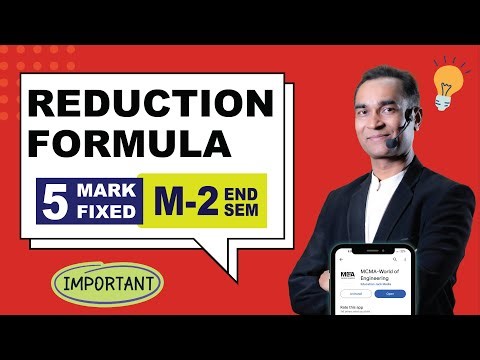 Reduction Formula & Example | M-2 End-Sem Exam | IMP Topic | #sppu