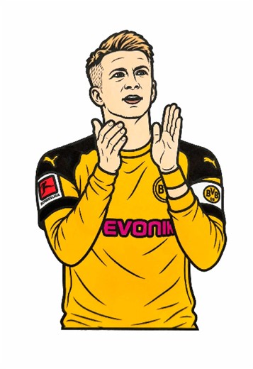 Marco Reus coloring page: ASMR color with me (BVB)