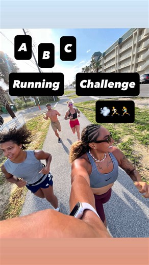 THIS WAS FUN!!! During our 5k we did the ABC challenge 😭😂 Comment your favorite!! This is your sign to do it the next time you run with someone!!! • #youvyou #runchallenge