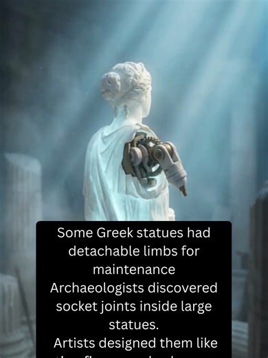 “Greek Statues Came With… Snap-On Limbs 😭🦵🛠️” Some ancient Greek statues had detachable arms and legs so sculptors could remove damaged parts for cleaning and repair. Think of it as ancient “modular art.” Imagine a statue losing an arm and the sculptor going: “Hold up — let me just pop a new one on.” The Greeks invented action-figure maintenance. #GreekHistory #AncientArt #CrazyHistory #DidYouKnow #FunnyHistory #StatueFacts #ViralReels #ArtHistoryNerd #MindBlowingFacts #AncientWorld