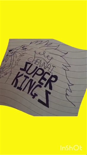 beautiful CSK logo drawing with pen 💛💛