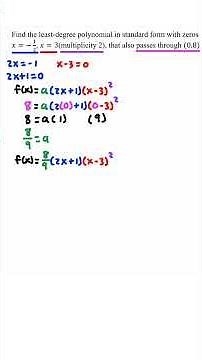 Build a Polynomial From Its Zeros Version 2