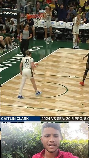 Caitlin Clark Hail Mary Pass to Katie Lou Samuelson at Seattle Storm | Indiana Fever