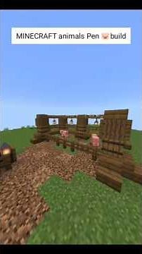 Minecraft Animal Pen 🐷 build tutorial easy and cozy design #minecraft