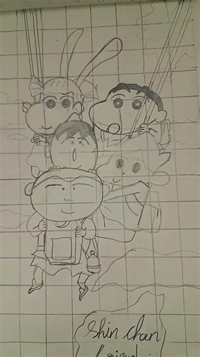 all Shin-chan friends in drawing