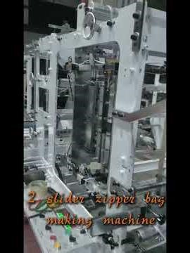 double 2 Slider Zipper Ziplock Bag Making Machine With Zipper Attachment & Auto Slider-insert Device