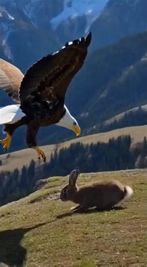 Eagle catch rabbit #birds #eagle