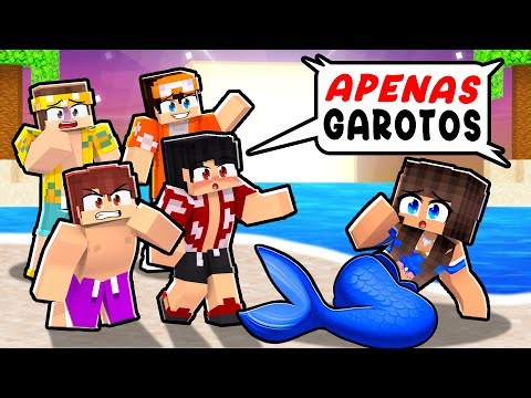 A MERMAID on the BOYS ONLY ISLAND in Minecraft ◂Miika▸