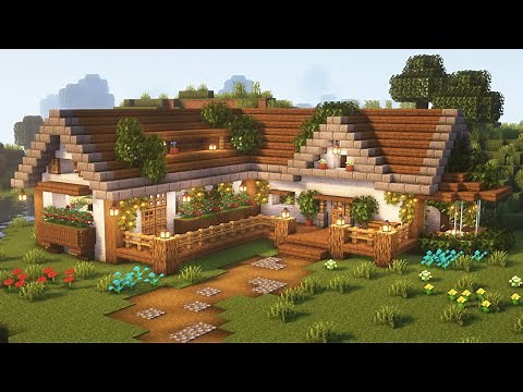 [Minecraft] How to Build a Cozy Farmhouse / Tutorial