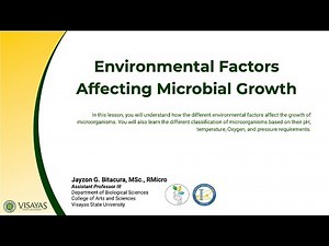 Lesson 3.2: Environmental Factors Affecting Microbial Growth