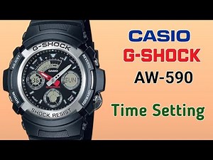 How to set time on Casio G-Shock AW-590