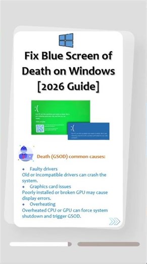 Blue/Green Screen of Death on Windows? Quick Fixes You Need to Try!#windowserror #bluescreen