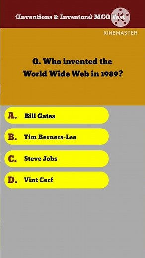 Who invented the World Wide Web | Inventions & Inventors {MCQ Test} #mcq #quiz