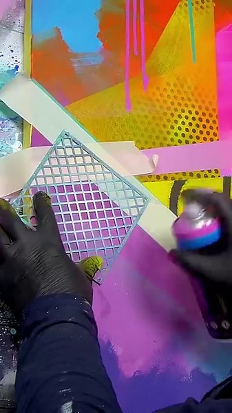 A Stencil Art Masterpiece in the Making! Watch More!