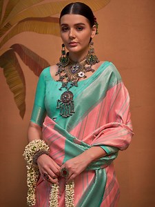 Buy Saree Mall Woven Design Zari Banarasi Sarees -  - Apparel for Women