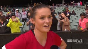 An Adelaide woman with cystic fibrosis has become the first Australian chronic sufferer to complete a marathon. #9News | http://9News.com.au | 9 News Adelaide