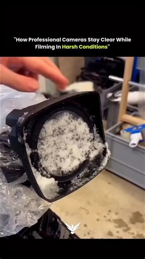 Knowledge Loop on Instagram: "Spinning rain reflectors protect camera lenses by using constant rotation to push water droplets away before they can settle on the glass. As the reflector spins, centrifugal force throws rain outward, preventing droplets from sticking and blurring the image. This system works alongside hydrophobic lens coatings and protective housings to further reduce water adhesion and fogging. By keeping the lens surface continuously clear, cameras maintain sharp focus, accurate