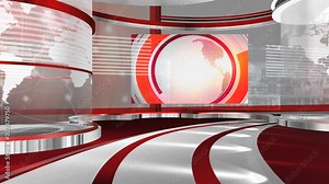 3D Virtual Studio Set Background Stock Video