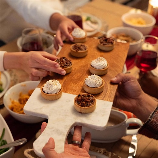 Our Holiday Feasts are full of flavorful food, serving 10 or more! Order yours for for your holiday gathering through Take & Heat or Delivery to be the host with the most. Choose turkey or ham, sides and more! | La Madeleine French Café