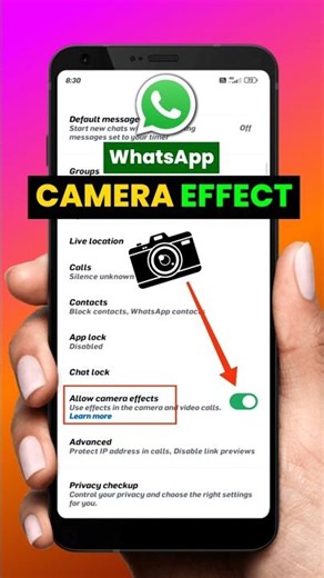 WhatsApp Me Camera Filters Kaise Use Kare? 🔥 Top New Update 2026! #shorts