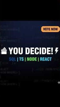 What Should I Learn Next? 🤔 SQL vs TS vs Node vs React 🔥 | Tamil #shorts #ytshorts