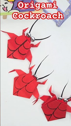 Easy Origami Cockroach Craft ✨ How to Fold a Paper Cockroach | Paper craft