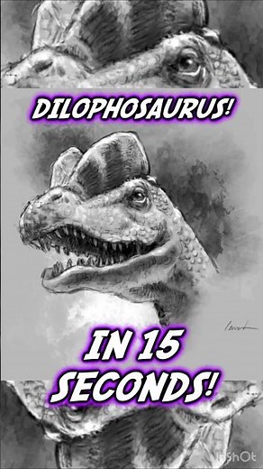 Realistic Dilophosaurus Drawing Sketch to Final 🦖