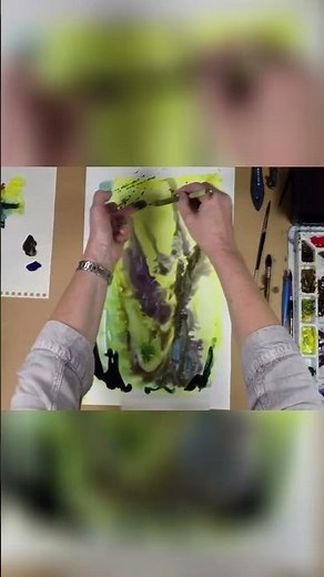 Yupo: L'Art du Papier Mouillé avec Dominique ! #shorts